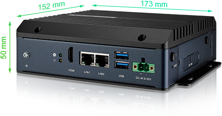 The EPC-R7300’s ultra-compact (152 × 173 × 50 mm) and durable design for harsh industrial environments facilitates seamless AI deployment.